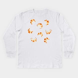 Croissant Kittens Kids Long Sleeve T-Shirt